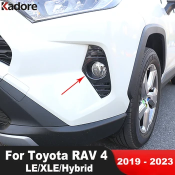 Első Ködfényszóró Lámpa Lámpa Fedél Trim Toyota RAV 4 RAV4 Korlátozott LE XLE Hibrid 2019-2022 2023 Szén-Autó Foglight Kárpitok Tartozékok