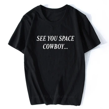 Látom Space Cowboy Levelet Japán Anime Vicces Póló Harajuku Streetwear Pamut Férfi Tshirt Esztétikai Ruhát Camisetas Hombre