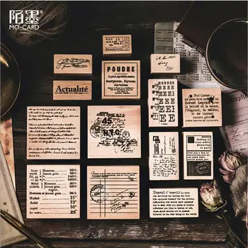 Retro angol Levelet Sorozat dekoráció bélyegző fa gumi bélyeget scrapbooking írószer DIY kézműves standard bélyegző