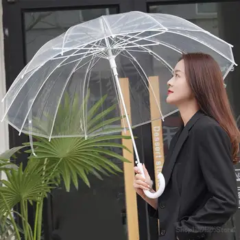 átlátszó kültéri Esernyőt, botot, fotó Hosszú handl esőben Esernyő nap protectionl ember a fejét paraguas esőkabát